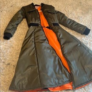 Crop  adjustable bomber coat